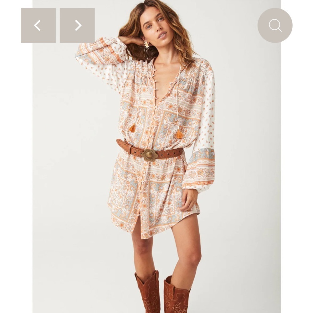 SUNSHINE BANDIT TUNIC DRESS DESERT SAGE -